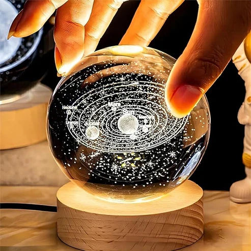 3D Planet Crystal Ball Night Lamp